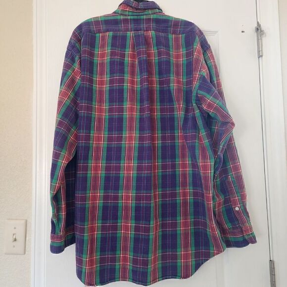 Ralph Lauren Blake plaid button up cotton shirt shirt L - Picture 4 of 4